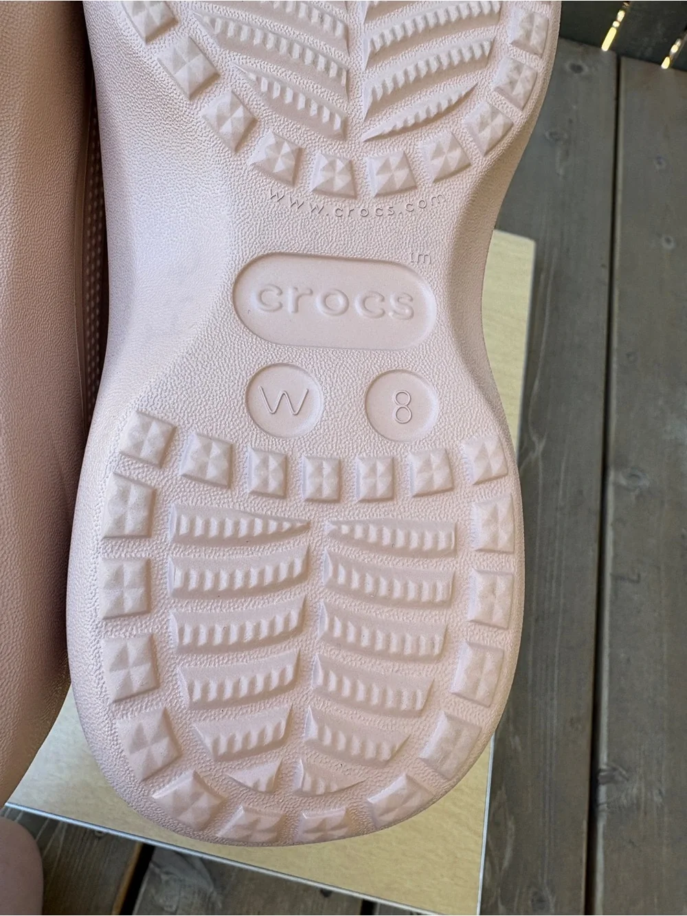 Crocs Wm’s Saturday Platform Sandals in Earthy Pink(Quartz) Sz 8